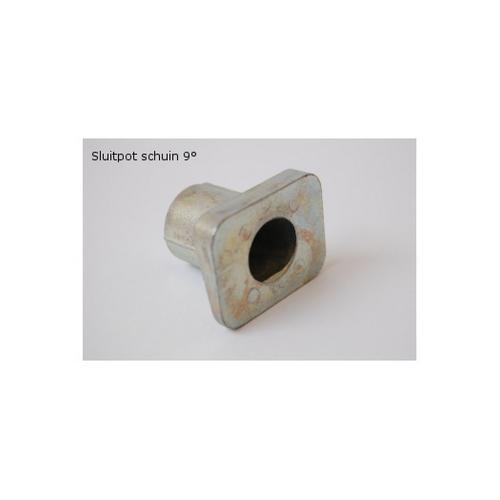 Sluitpot A4 met flens 9gr schuin tbv passieve deur product photo