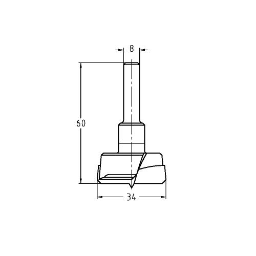 Cilinderkopboor HM 34mm product photo