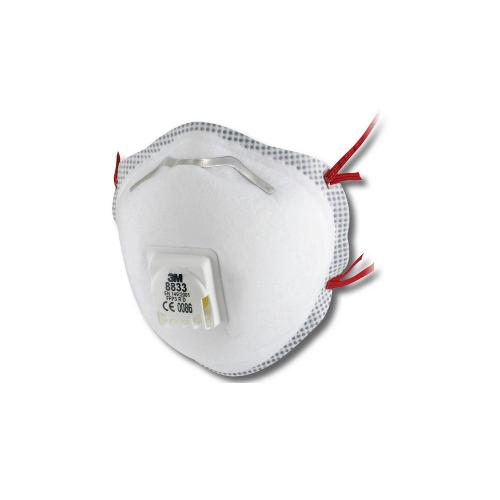 3M™ stofmasker FFP3 met ventiel 8833 doos 10 stuks product photo