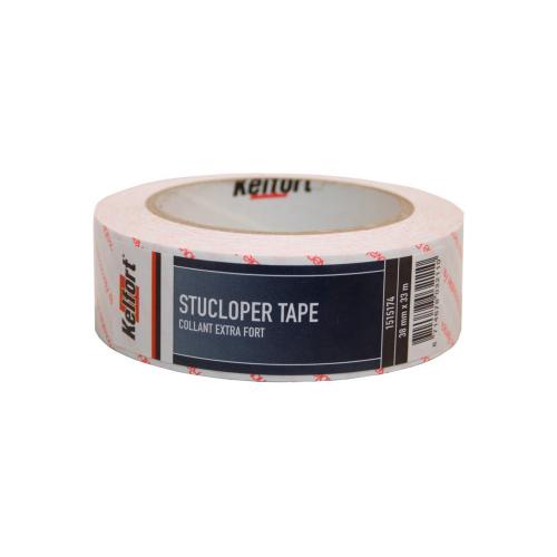 Stuclopertape 38mm breed rol=33m pvc schoonverwijderbaar product photo