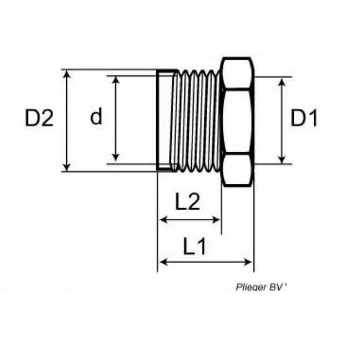Gascomfortaansluiting verchroomd recht 1/2xM24 51188001 product photo