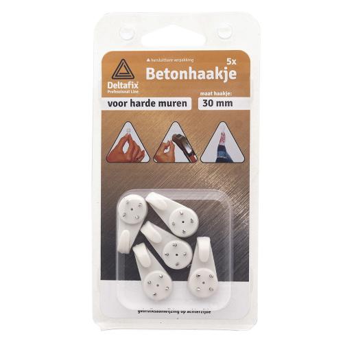 Betonhaakjes wit 35mm 4st product photo