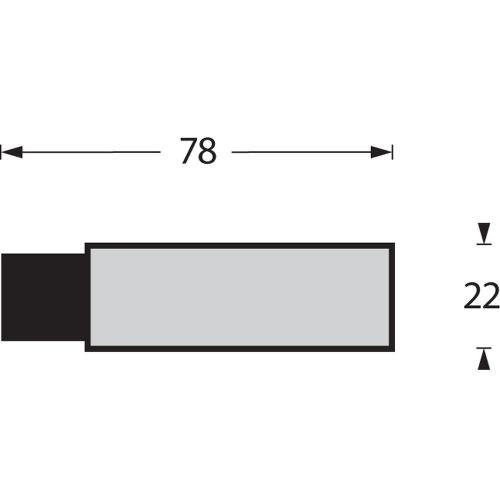 RVS deurstop wandmontage 22x80mm product photo https://media.isero.nl/Isero-IseroNL-Site/images/L/E7723408_1.jpg L