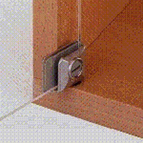 Speunscharnier nikkel mat voor glasdeur product photo