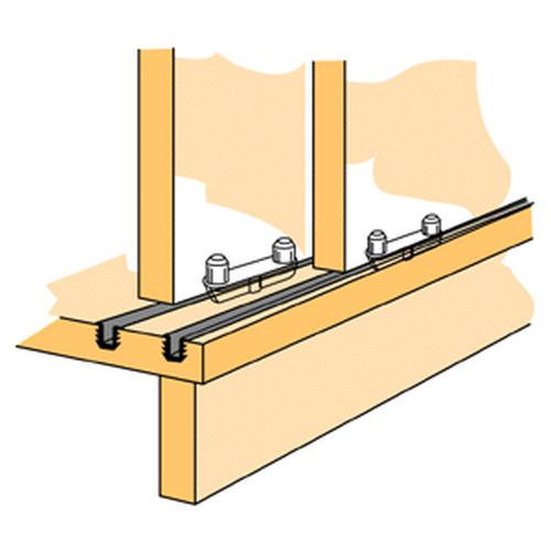 Ondergeleider STB35 bruin voor schuifdeuren product photo