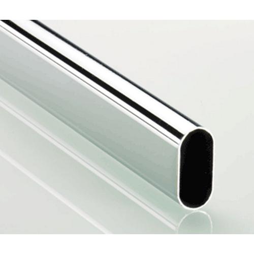 Garderobebuis ovaal chroom hoogglans 15x30x2000mm product photo