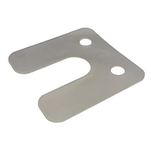 Drukplaat met sleuf transparant kunststof 70x70mm 1mm product photo