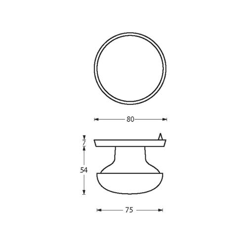Voordeurknop messing getrommeld zwaar 80/75mm product photo https://media.isero.nl/Isero-IseroNL-Site/images/L/K0014100_1.jpg L