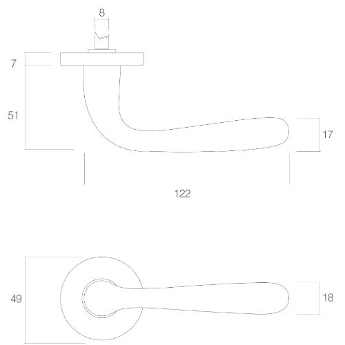 Deurkruk Jupiter op rozet mespol product photo https://media.isero.nl/Isero-IseroNL-Site/images/L/K0014205_2.jpg L
