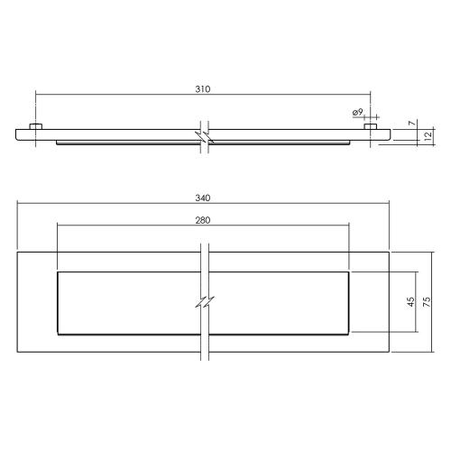 Briefplaat rechthoekig met klep/regenrand RVS 340x75mm product photo https://media.isero.nl/Isero-IseroNL-Site/images/L/K0019095_2.jpg L