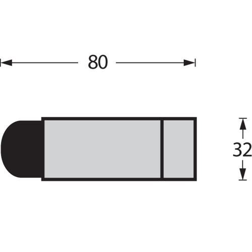 RVS deurstop wandmontage afgerond diameter 32mm product photo https://media.isero.nl/Isero-IseroNL-Site/images/L/K0019215_1.jpg L