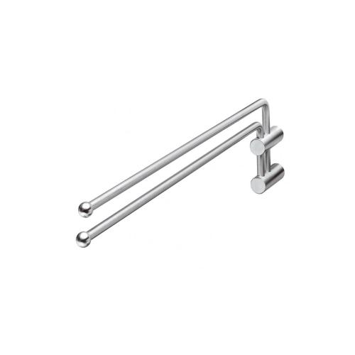 RVS handdoekhouder duo-gebogen draaibaar product photo