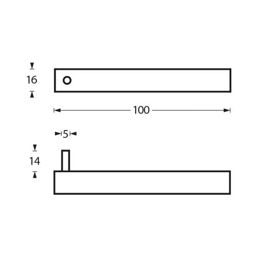 RVS handdoek/kleding steun universeel 100mm product photo https://media.isero.nl/Isero-IseroNL-Site/images/L/K0020695_2.jpg L