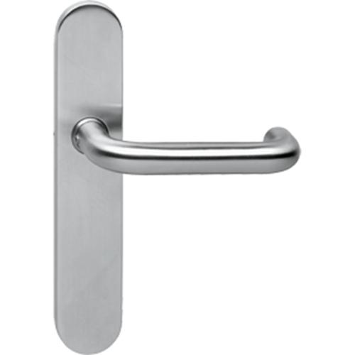 Deurkruk gatdeel Rs rond 19mm op schild verdekt blind RVS product photo