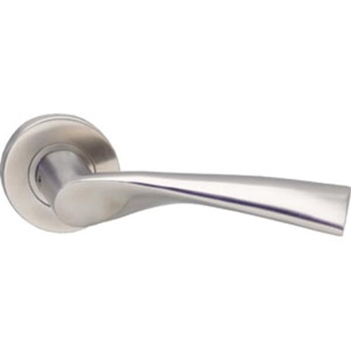 Deurkruk gatdeel Ls Vlinder op rozet rond staal m/hok RVS product photo