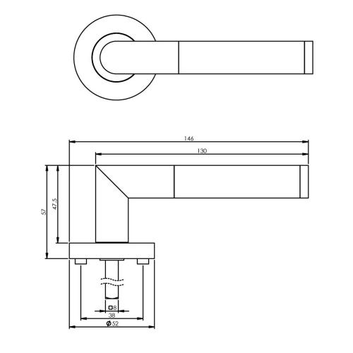 Deurkruk chroom Bastian op rond rozet product photo https://media.isero.nl/Isero-IseroNL-Site/images/L/K0026806_2.jpg L