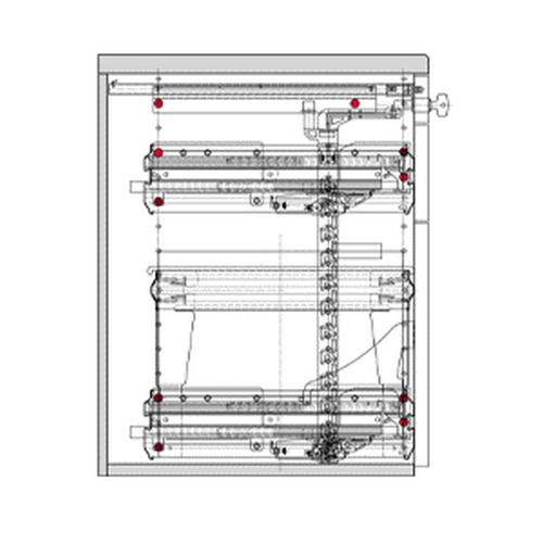 Tekening 1:1 Bureaucontainer 392mm Quadro/ Duplex 25 product photo
