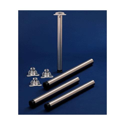 Tafelpoot Efua staal rond grijs 60x710-740mm set a 4 product photo