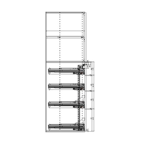 Tekening 1:1 Schuiflade SystemaTop2000 diepte 400mm product photo