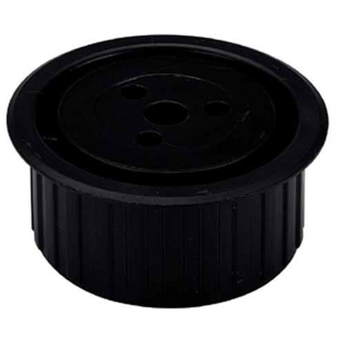 Plintvoethouder Euro kunststof zwart rond schroefbevestiging product photo