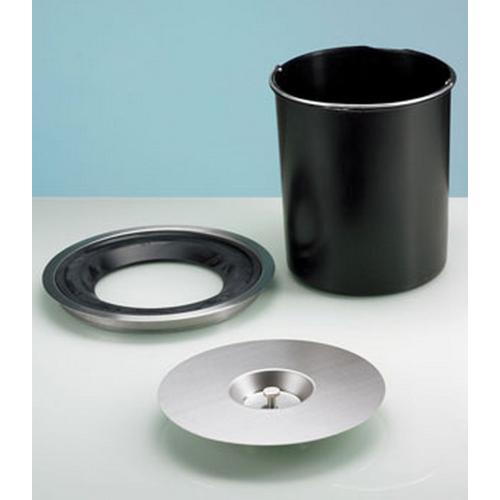 Afvalemmer Bin.it Drop 5ltr. kunststof met RVS deksel product photo