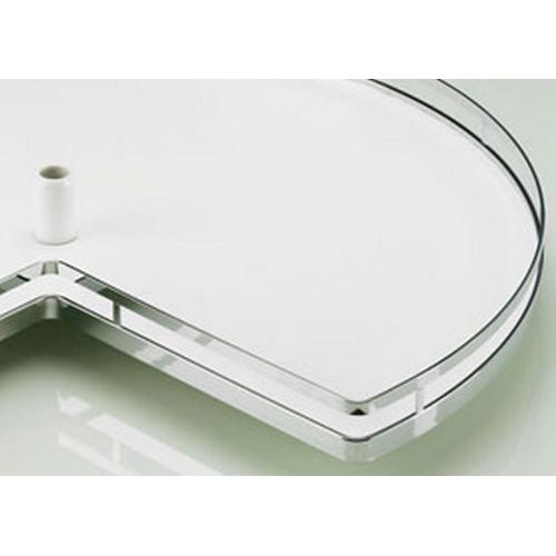 Draaibodemset Arena Style driekwartrondwit/ chroom 820mm product photo