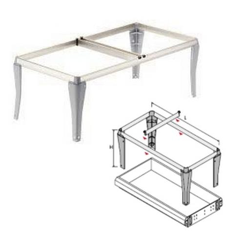 Hangmapraam steekbaar alu-look 710x244x350mm product photo