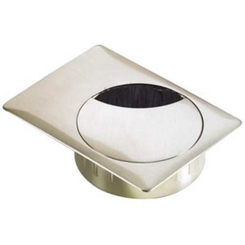 Kabeldoorvoer metaal RVS-finish met borstelafd. 90x120mm product photo