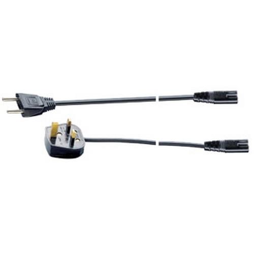 Netsnoer Easys zwart met 2-polige stekker 1800mm product photo