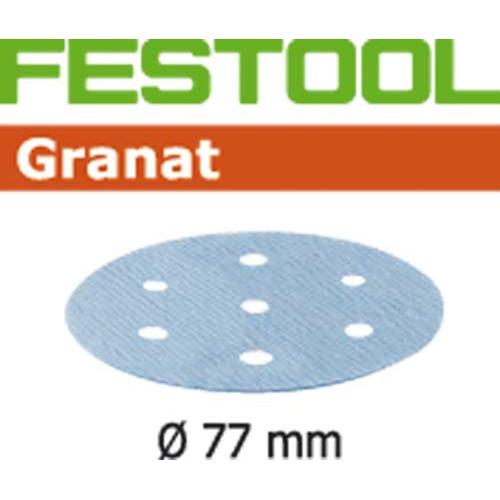 Festool schuurpapier Granat rond Ø 77mm korrel 80 50 stuks 497405 product photo