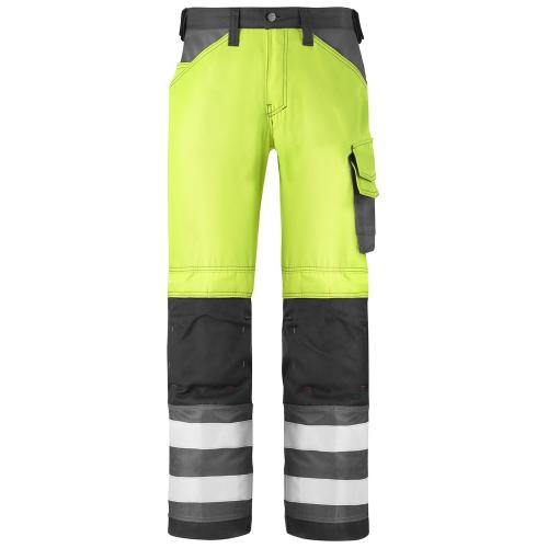 Broek geel high visibility/gemeleerd grijs 150 product photo
