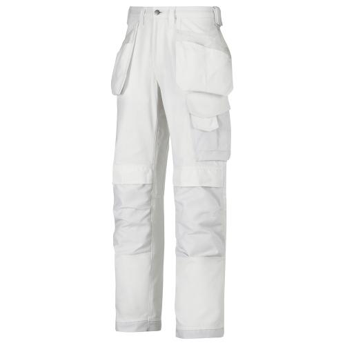 Werkbroek canvas+ m/holsterpockets wit 208 product photo