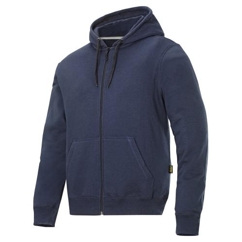 Sweatshirt m/rits m/capuchon donkerblauw XS product photo