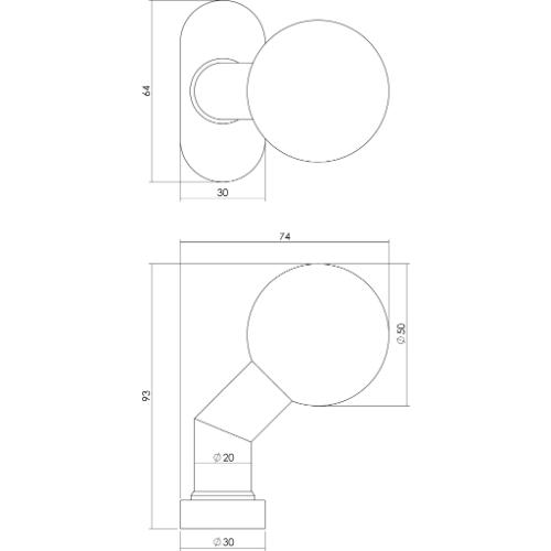 Knop bol/schuin RVS product photo https://media.isero.nl/Isero-IseroNL-Site/images/L/K0201380_2.jpg L