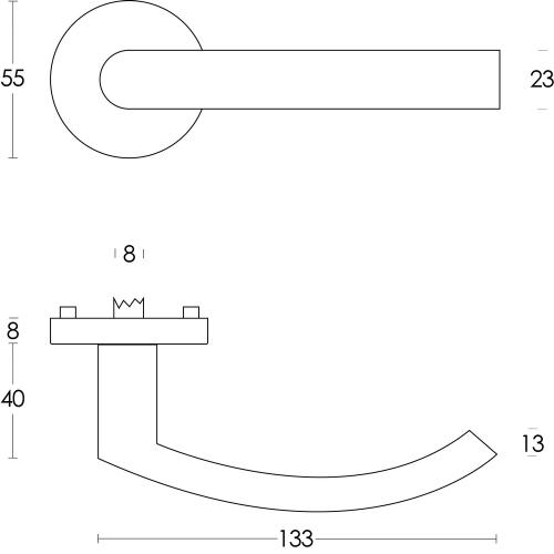 Deurkrukken Blok op kunststof rozet met PC plaat RVS product photo https://media.isero.nl/Isero-IseroNL-Site/images/L/K0201468_2.jpg L