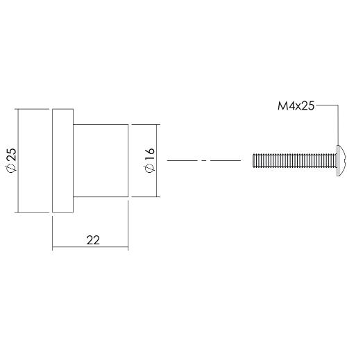 Knop plat op voet 25mm RVS product photo https://media.isero.nl/Isero-IseroNL-Site/images/L/K0203262_2.jpg L