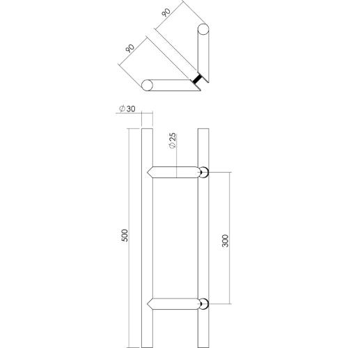 Deurgrepen per paar T-schuin 500x90x30 HoH 300 RVS product photo https://media.isero.nl/Isero-IseroNL-Site/images/L/K0208124_2.jpg L