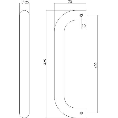 Deurgreep per stuk U-vorm 425x70x25 HoH 400 RVS product photo https://media.isero.nl/Isero-IseroNL-Site/images/L/K0208152_2.jpg L