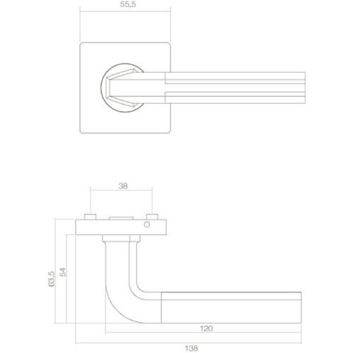Deurkruk Simone op vierk rozet met WC8mm chr/nikk mat product photo https://media.isero.nl/Isero-IseroNL-Site/images/L/K0208327_2.jpg L