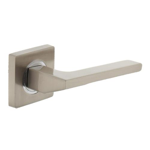 Deurkruk Ben op vierk rozet chr/nikk mat product photo