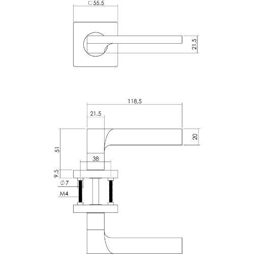 Deurkruk Ben op vierk rozet chr/nikk mat product photo https://media.isero.nl/Isero-IseroNL-Site/images/L/K0208421_2.jpg L