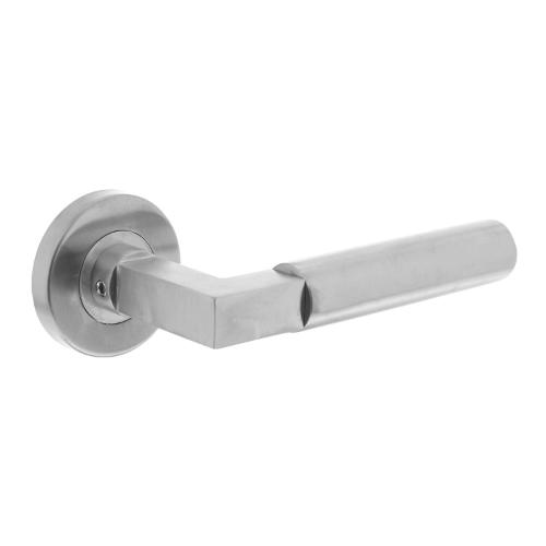 Deurkruk 0379 Bau-stil op rozet rond met RVS product photo