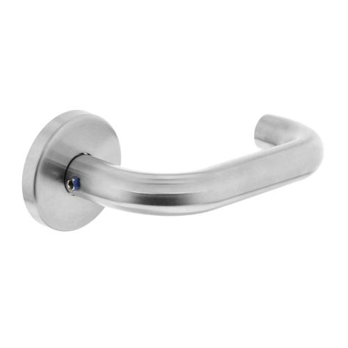 Deurkruk rond op rozet neutraal RVS steel insert product photo