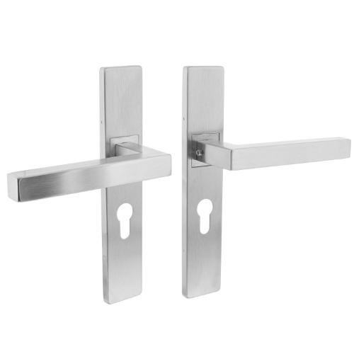 Deurkruk vierkant op schild recht PC 55 RVS EN1906/4 product photo