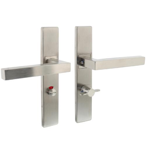 Deurkruk vierkant op schild recht WC63/8mm RVS EN1906/4 product photo