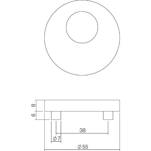 Rozet RC RVS EN1906/4 rond staal 55mm met 7mm nokken product photo https://media.isero.nl/Isero-IseroNL-Site/images/L/K0208855_2.jpg L