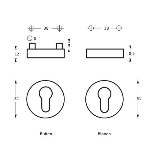 SKG3 veiligheid-rozet rond massief met zichtbare bouten RVS product photo https://media.isero.nl/Isero-IseroNL-Site/images/L/K0208873_2.jpg L