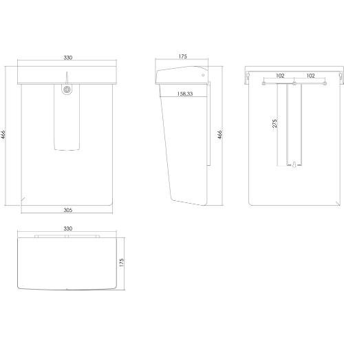 Postkast SUMMUS kunststof + slot zwart RAL9005 product photo https://media.isero.nl/Isero-IseroNL-Site/images/L/K0209138_2.jpg L