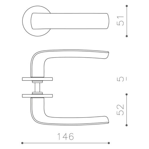 Deurkrukken Diva antraciet mat op ronde geveerde rozet product photo https://media.isero.nl/Isero-IseroNL-Site/images/L/K0209669_1.jpg L