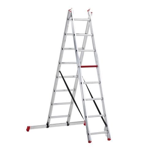 Reformladder I-Profiel 2-dlg Dhz lengte 2.05-3.65m (8.30kg) All Round AR 2040 2x8 treden product photo